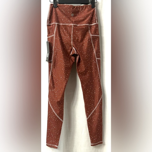 Scorpio Sol Yoga Gym Workout Dark Copper Leggings Women Size XS Logo Side Pocket - Picture 6 of 14